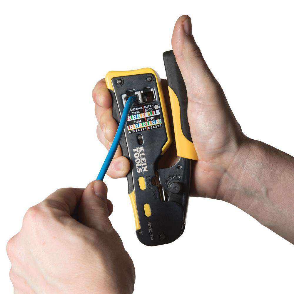 Klein Tools VDV226-110 Ratcheting Pass-Thru™ Modular Crimper - Edmondson Supply