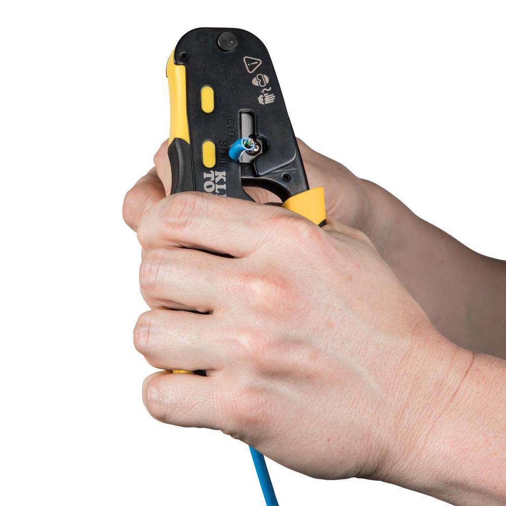 Klein Tools VDV226-110 Ratcheting Pass-Thru™ Modular Crimper - Edmondson Supply