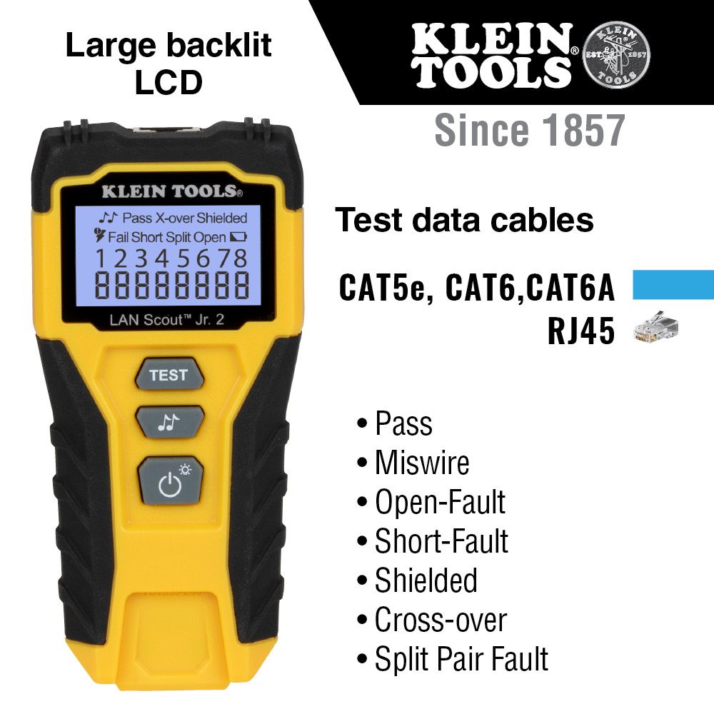 Klein Tools VDV526-200 LAN Scout ® Jr. 2 Cable Tester - Edmondson Supply