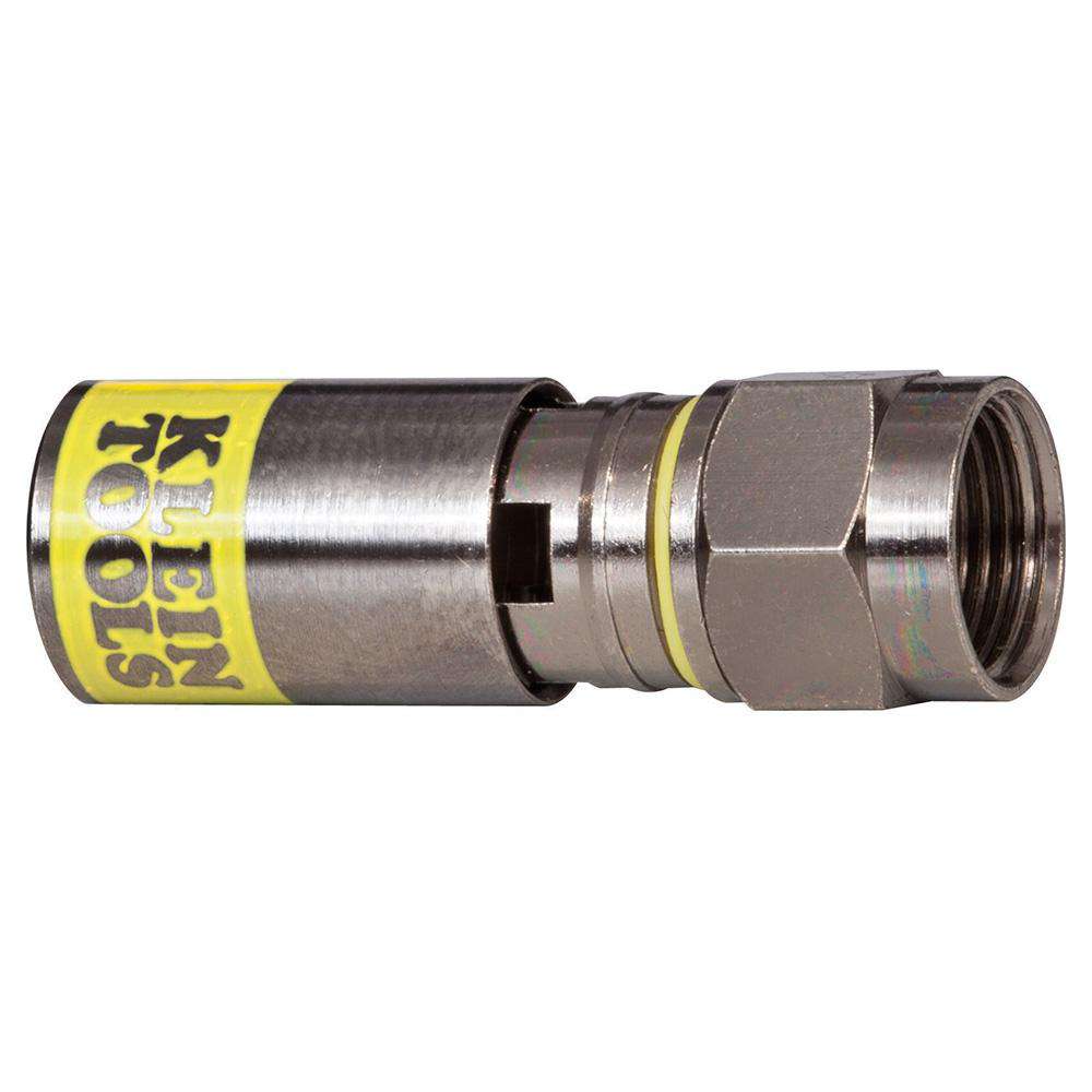 Klein Tools VDV812-612 Universal F Compression Connectors RG6/6Q 50-Pack - Edmondson Supply