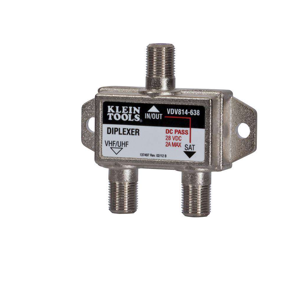 Klein Tools VDV814-638 Satellite/TV Diplexer 5 MHz 2.3 GHz - Edmondson Supply