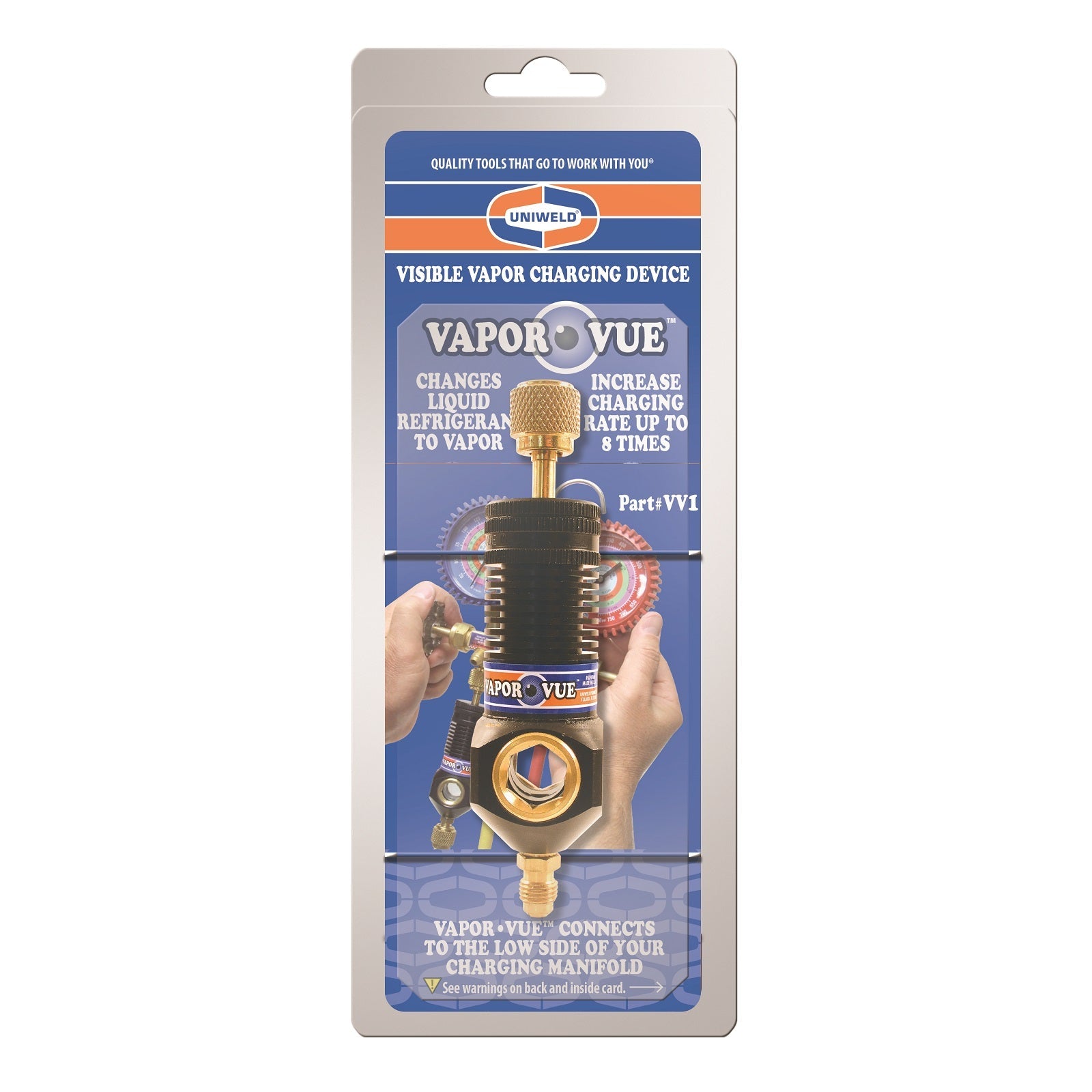 Uniweld VV1 Vapor Vue® Visible Vapor Charging Device with 1/4" Flare Fitting -Edmondson Supply