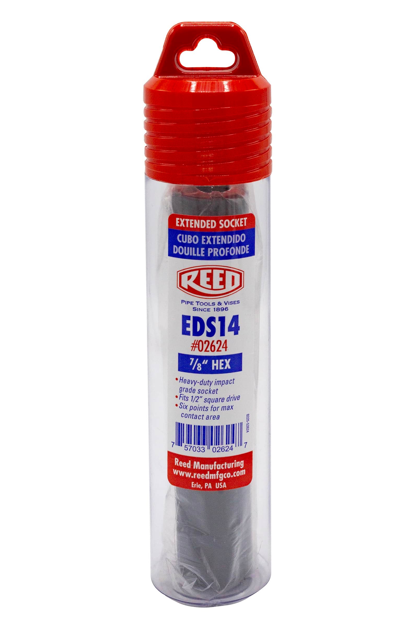 Reed Mfg EDS14 Extended Length Impact Socket, 7/8" - Edmondson Supply