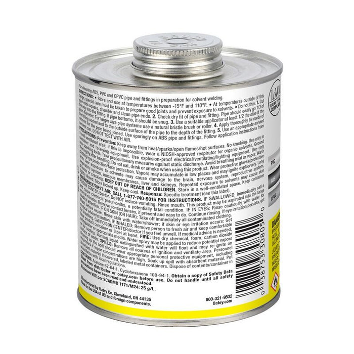 Oatey® 30805 Clear Cleaner, 32 oz. Pipe Cleaner - Edmondson Supply