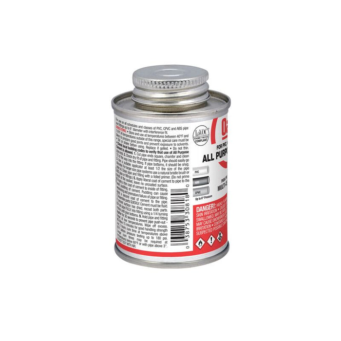 Oatey® 30818 All-Purpose ABS, PVC and CPVC Clear Cement, 4 oz. - Edmondson Supply