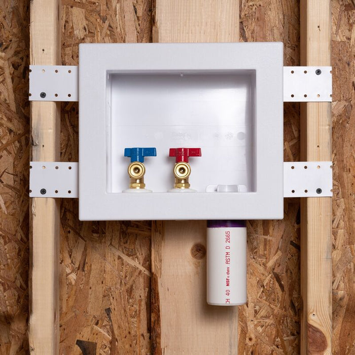 Oatey® 38532 Quadtro® 1/4-Turn, F1807 PEX Washing Machine Outlet Box - Edmondson Supply