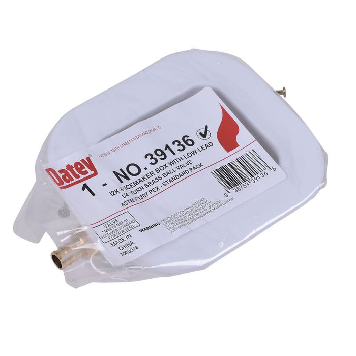 Oatey® 39136 12K, 1/4 Turn, F1807, Low Lead, Icemaker Outlet Box - Edmondson Supply