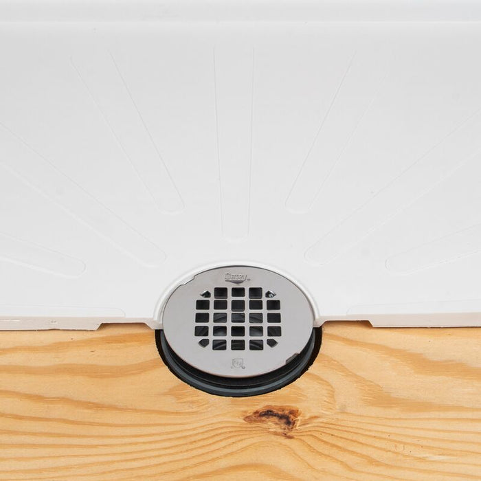 Oatey® 42045 2 in. PVC Solvent Weld Shower Drain with Snap-In Stainless Steel Strainer - Edmondson Supply