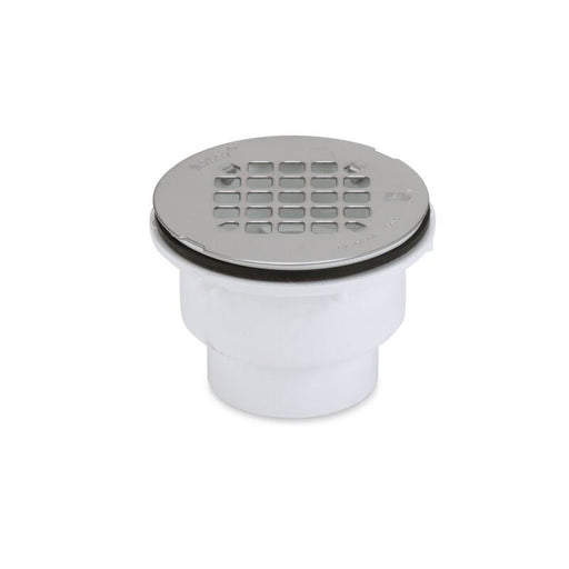 Oatey® 42045 2 in. PVC Solvent Weld Shower Drain with Snap-In Stainless Steel Strainer - Edmondson Supply
