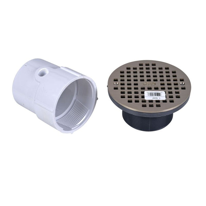 Oatey® 72157 3" or 4" PVC General Purpose Drain w/ 6" NI Grate - Edmondson Supply