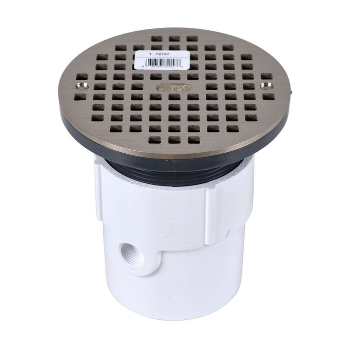 Oatey® 72157 3" or 4" PVC General Purpose Drain w/ 6" NI Grate - Edmondson Supply