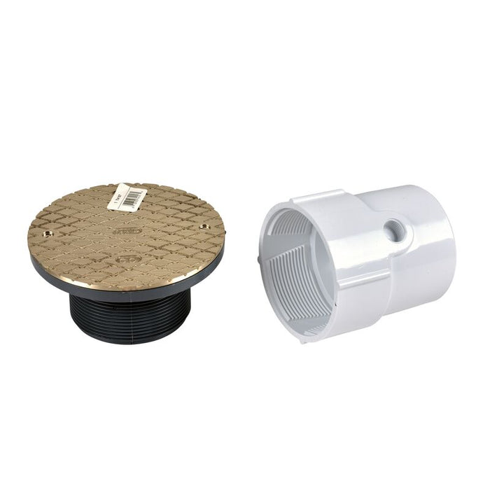 Oatey® 74157 3" or 4" PVC General Purpose Cleanout w/ 6" NI Cover - Edmondson Supply