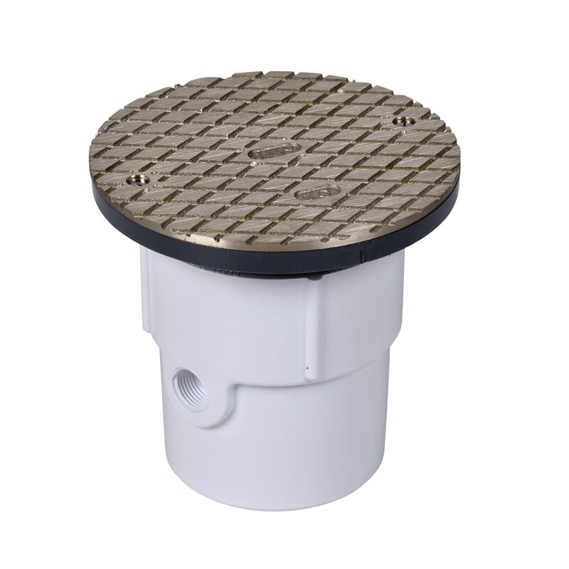 Oatey® 74157 3" or 4" PVC General Purpose Cleanout w/ 6" NI Cover - Edmondson Supply