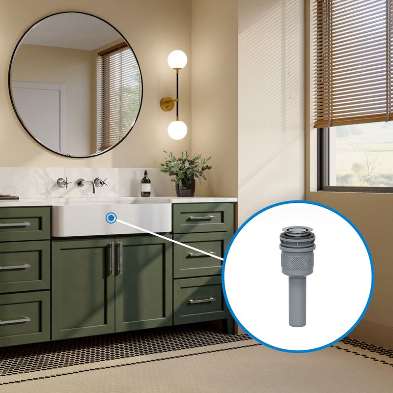 Dearborn 1000000449 Universal Pop Down® Sink Drain - Polished Chrome - Edmondson Supply
