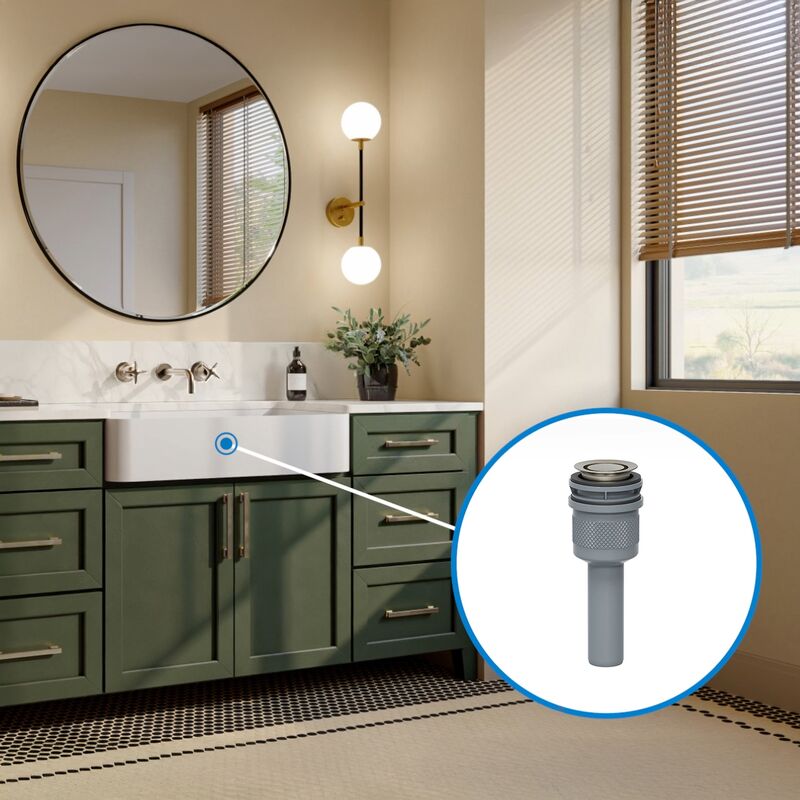 Dearborn 1000000451 Universal Pop Down® Sink Drain - Brushed Nickel - Edmondson Supply