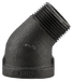 Boshart 2-BLSE4-10 1" Black Malleable Iron Street 45° Elbow, Class 150 - Edmondson Supply
