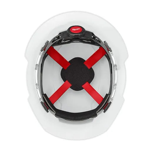Milwaukee 48-73-1201 BOLT™ Full Brim Hard Hat w/4pt Ratcheting Suspension (White- Vented Class C) - Edmondson Supply