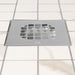 Oatey® 42264 2 in. PVC Square Low Profile Drain and Polished Stainless Steel Snap-In Strainer with Ring - Edmondson Supply