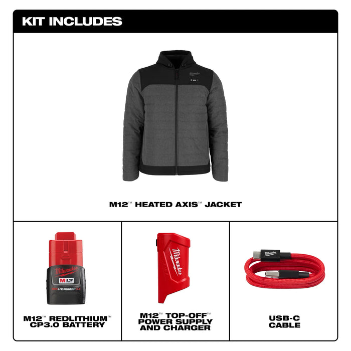 Milwaukee M102B M12™ Heated AXIS™ Jacket Kit - Edmondson Supply