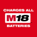 Milwaukee 48-59-1815 M18™ Dual Bay Simultaneous Super Charger - Edmondson Supply