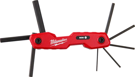 Milwaukee 48-22-2182 8-Key Folding Hex Key Set - Metric - Edmondson Supply