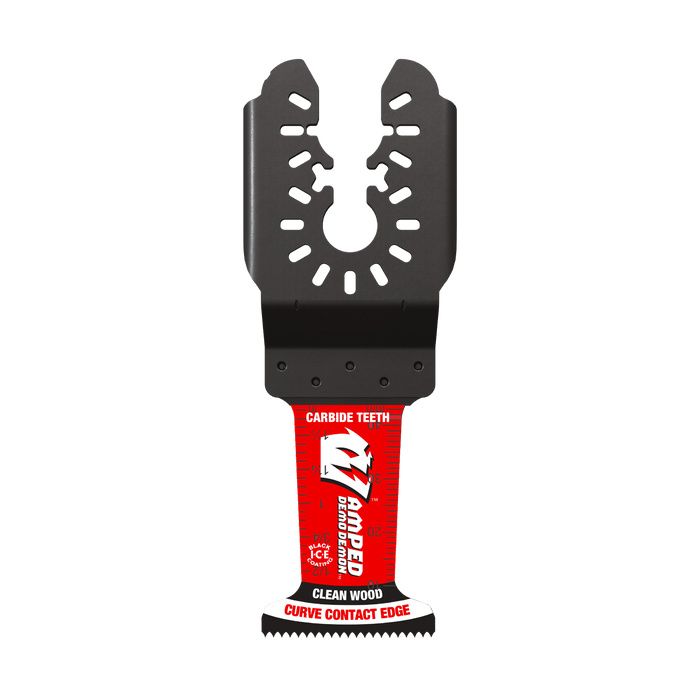 Diablo Tools DOU125JCW3 1-1/4”(w) x 1-3/4”(d) AMPED™ Demo Demon™ Universal Fit Carbide Teeth Oscillating Blade for Clean Wood (3-pk) - Edmondson Supply