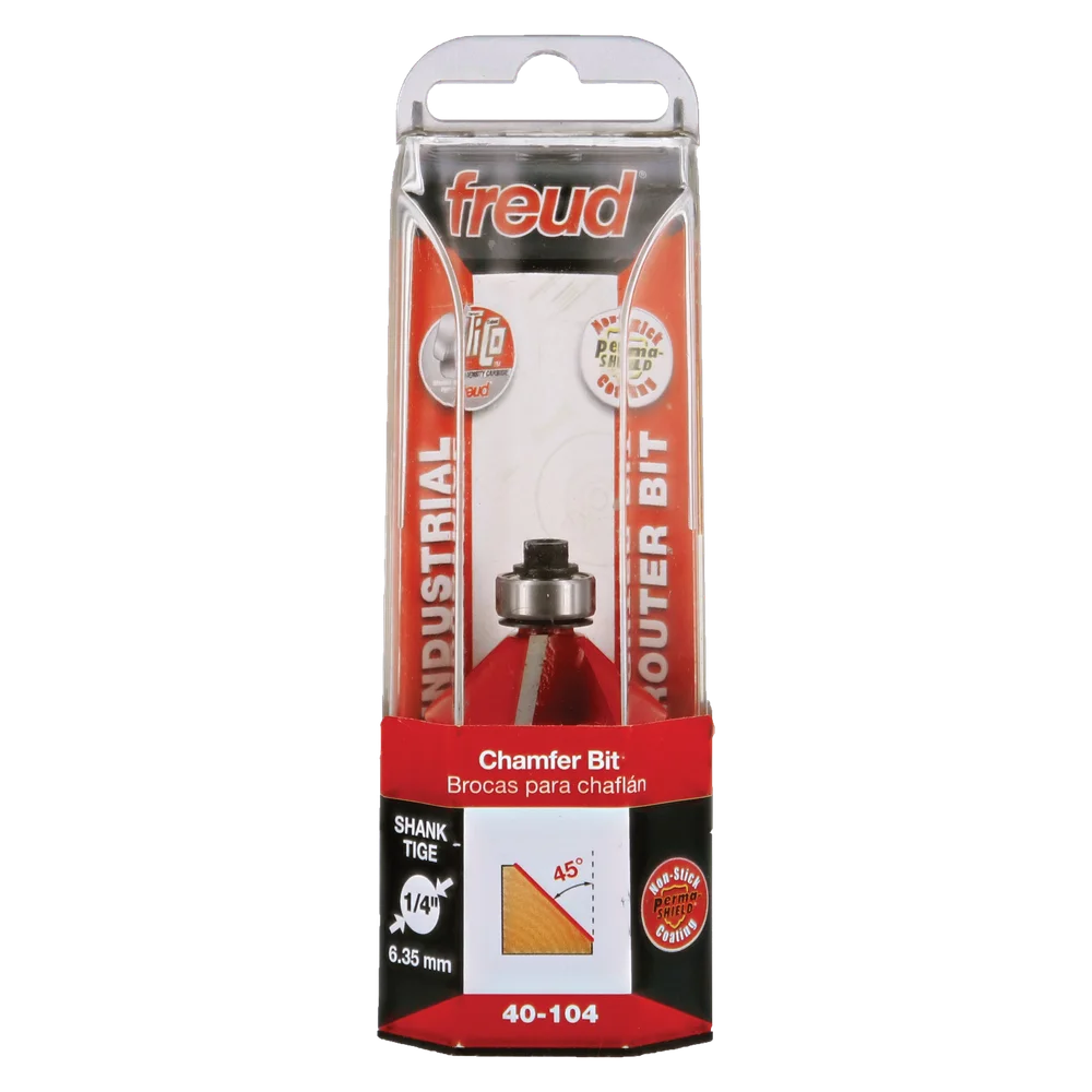 Freud 40-104 1‑11/32" Chamfer Bit (Shank Dia. 1/4") - Edmondson Supply