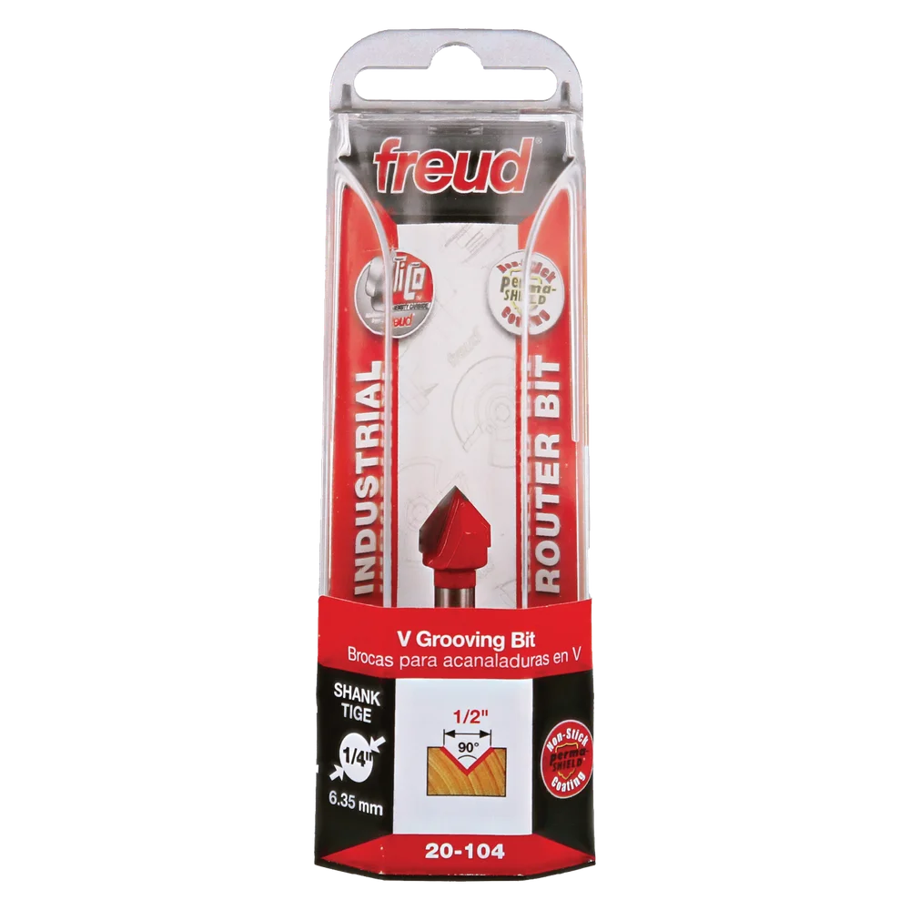 Freud 20-104 1/2" 90° V Grooving Bit - Edmondson Supply