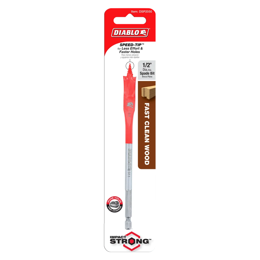 Diablo Tools DSP2050 1/2 in. x 6 in. Spade Bit - Edmondson Supply