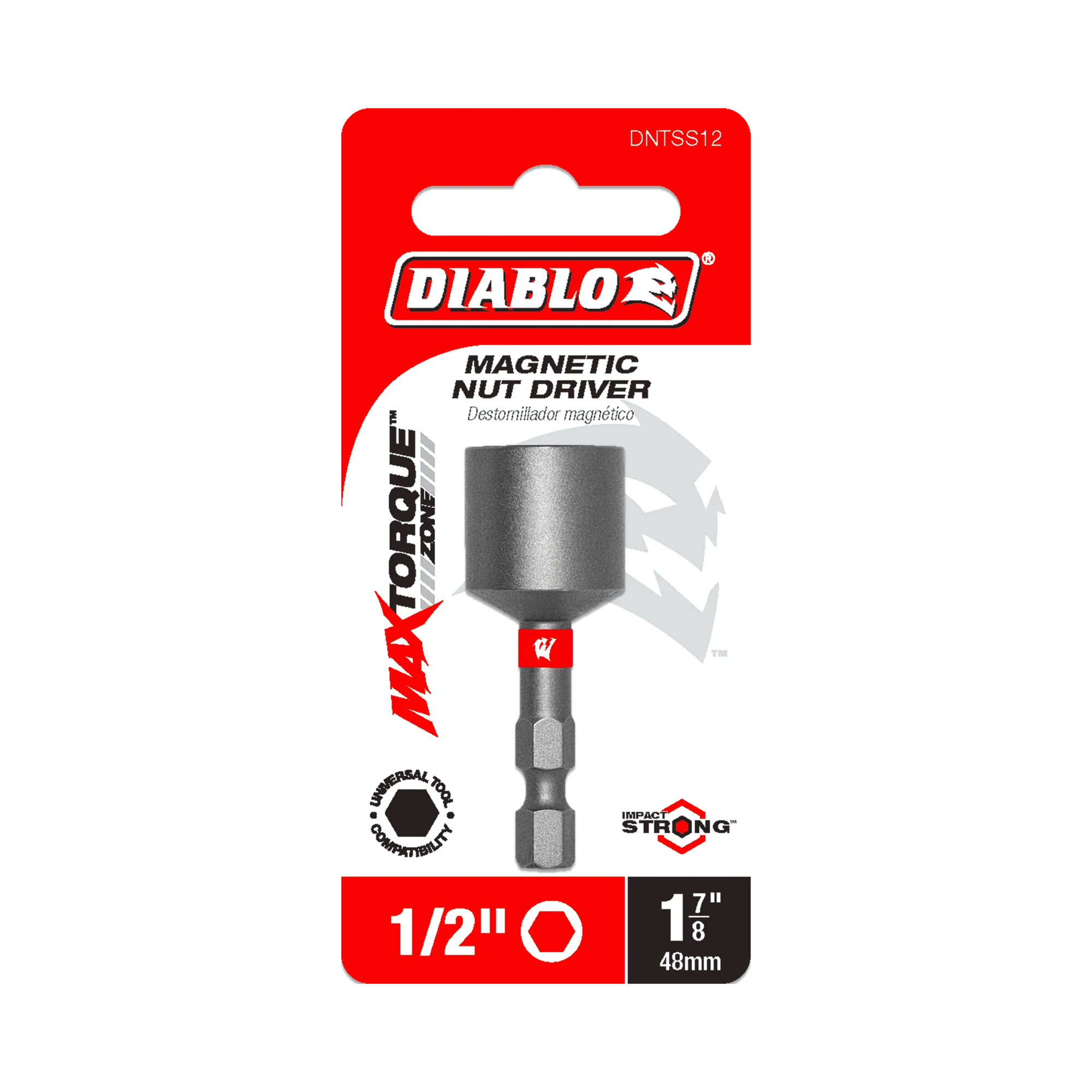 Diablo Tools DNTSS12 1/2" x 1-7/8" Magnetic Nut Driver - Edmondson Supply