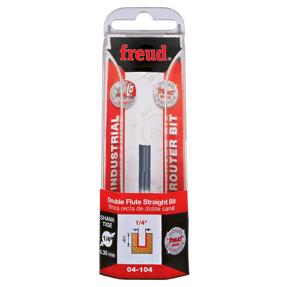 Freud 04-104 1/4" Double Flute Straight Bit - Edmondson Supply