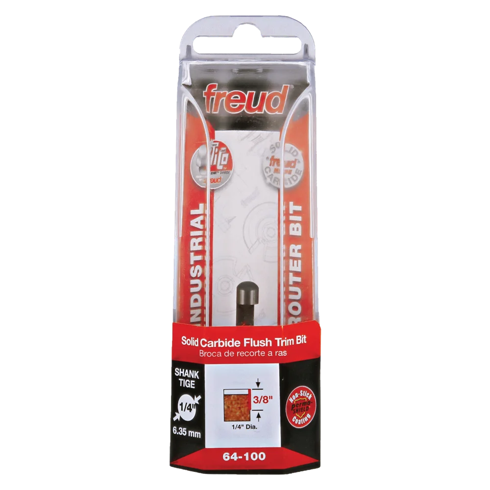 Freud 64-100 1/4" Solid Carbide Flush Trim Bit - Edmondson Supply