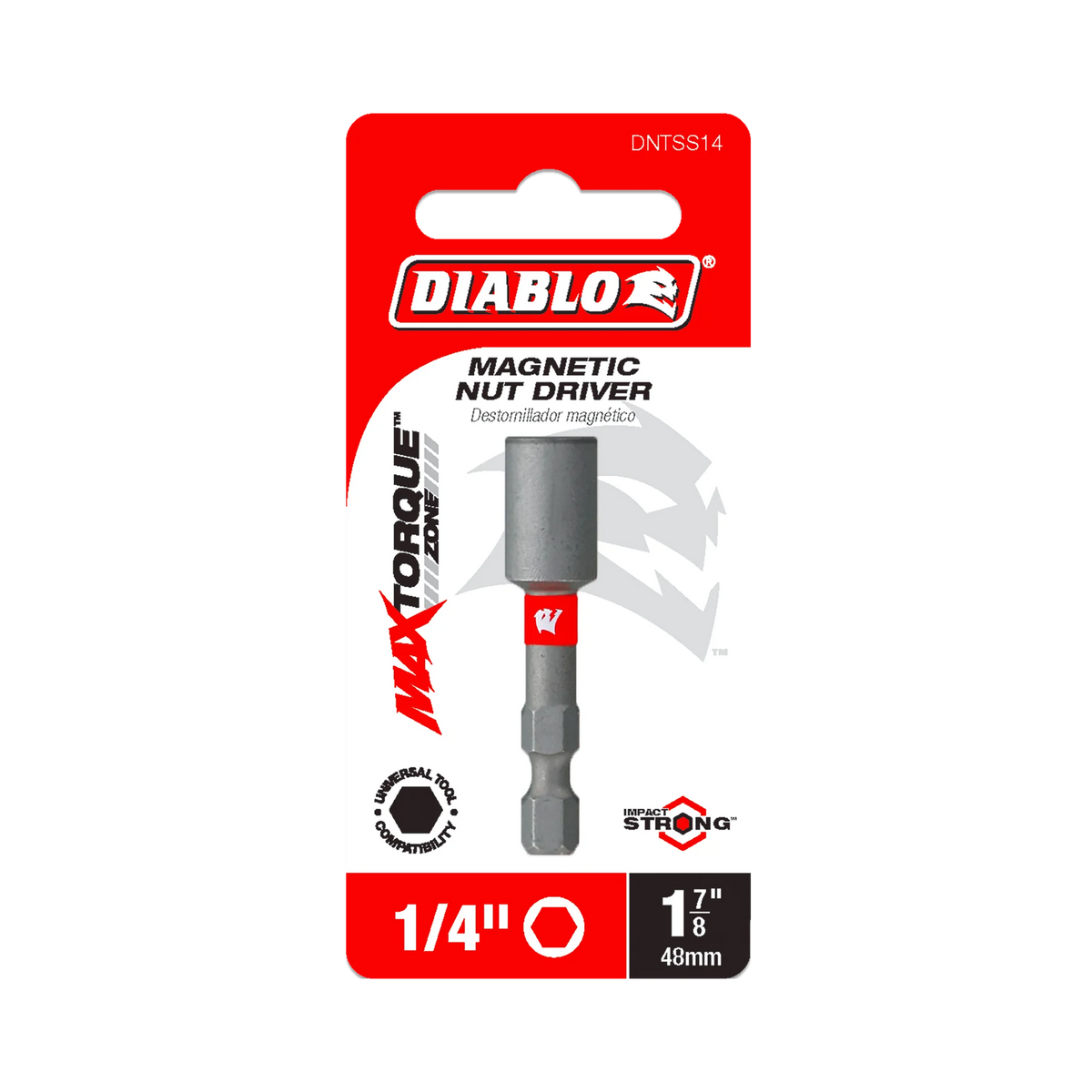 Diablo Tools DNTSS14 1/4" x 1-7/8" Magnetic Nut Driver - Edmondson Supply
