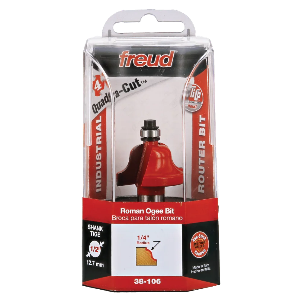 Freud 38-106 1-5/8" Roman Ogee Bit (Shank Dia. 1/2") - Edmondson Supply