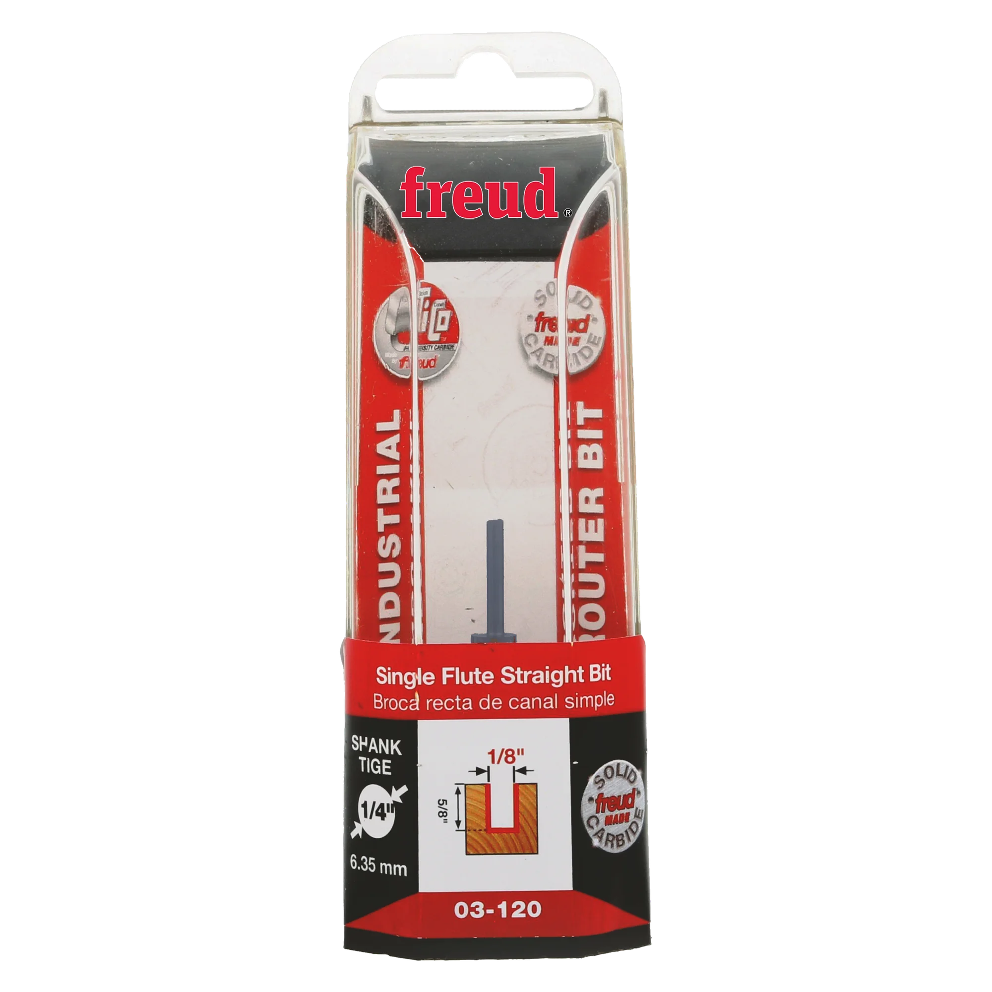 Freud 03-120 1/8" Single Flute Straight Bit - Edmondson Supply