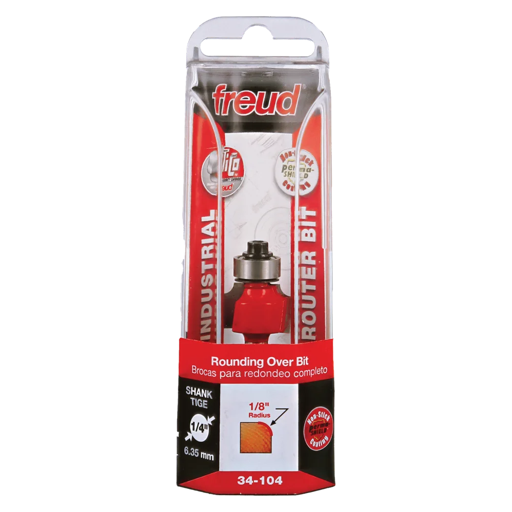 Freud 34-104 1/8" Radius Rounding Over Bit (Shank dia. 1/4") - Edmondson Supply