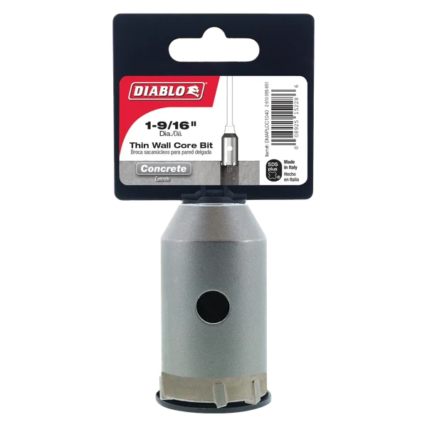 Diablo Tools DMAPLCC1040 1-9/16" SDS-Plus Carbide Tipped Thin Wall Core Bit - Edmonson Supply