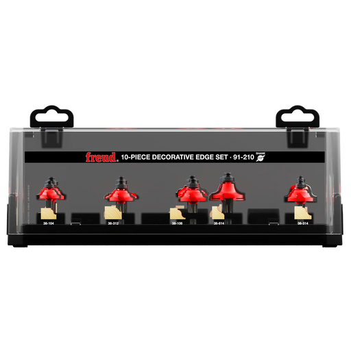 Freud 91-210 10 Piece Decorative Edge Quadra-Cut™ Router Bit Set - Edmondson Supply