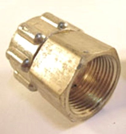 Holyoke Fittings 1055-12FPFH 3/4" Garden Hose Thread Fitting - Brass Nut Female to Female Pipe Swivel Adapter