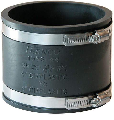 Fernco 1056-44 4" CI/PL x 4" CI/PL Flexible Coupling - Edmondson Supply