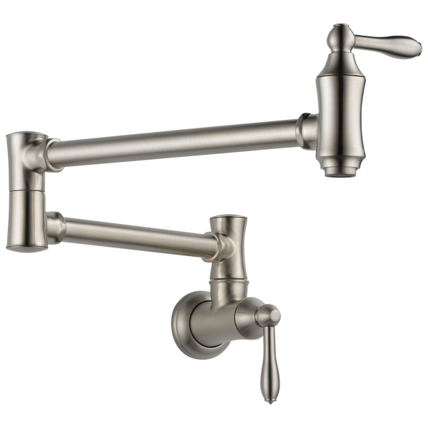 Delta 1177LF-SS Traditional Wall Mount Pot Filler In Stainless