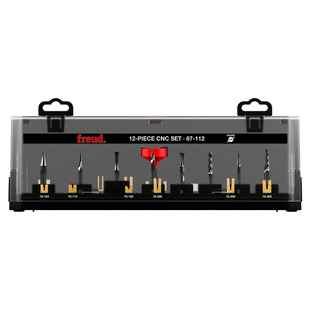 Freud 87-112 12 Piece CNC Router Bit Set - Edmondson Supply