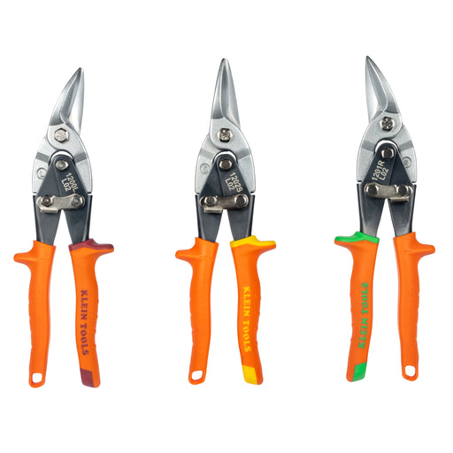 Klein Tools 120AVSKIT Aviation Snips, Forged Steel Blade, Left, Right, Straight, 3-Pack - Edmondson Supply