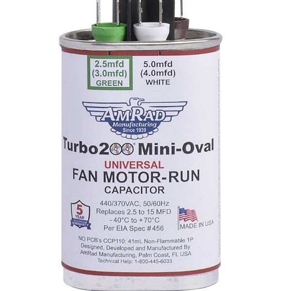 Ultra Mini Capacitor HQ-1.3F 1,300,000μF MARS 12500 AmRad Turbo 200 Mini Oval 2.5 MFD to 15 MFD 440/370V Univer