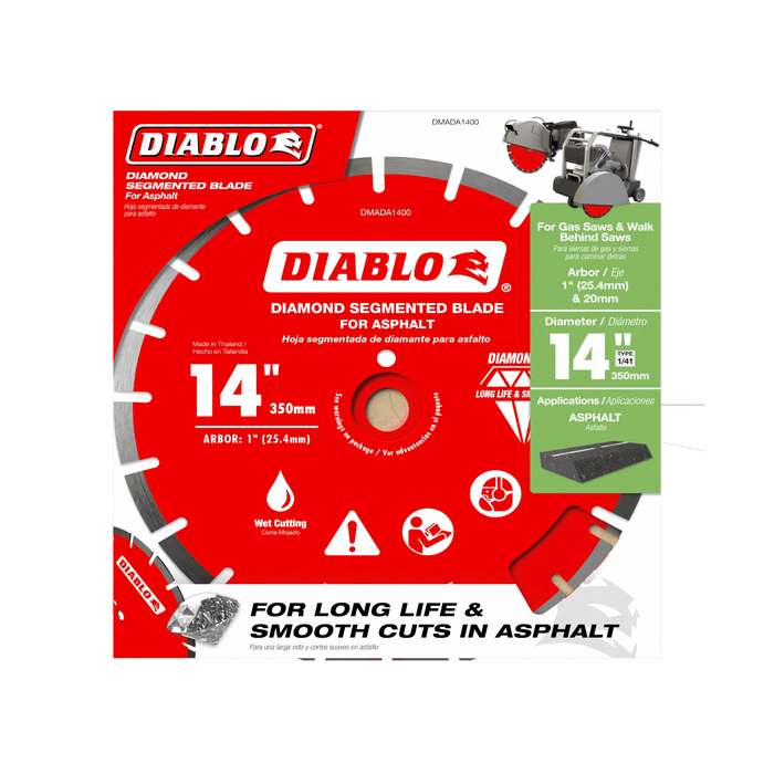 Diablo Tools DMADA1400 14" Diamond Segmented Blade for Asphalt - Edmondson Supply