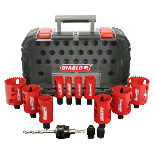 Diablo Tools DHS14S3P 14 pc General Purpose Bi-Metal Hole Saw Set - Edmondson Supply