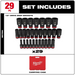 Milwaukee 49-66-7015 29PC SHOCKWAVE™ Impact Duty 1/2" Drive Metric Deep 6 Point Socket Set - Edmondson Supply