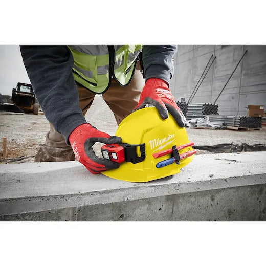 Milwaukee 48-73-1220 BOLT™ Front Brim Hard Hat w/6pt Ratcheting Suspension (White- Vented Class C) - Edmondson Supply