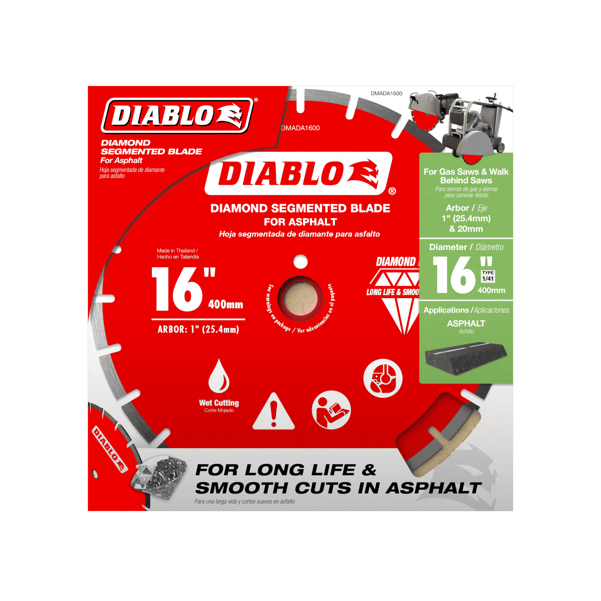 Diablo Tools DMADA1600 16" Diamond Segmented Blade for Asphalt - Edmondson Supply