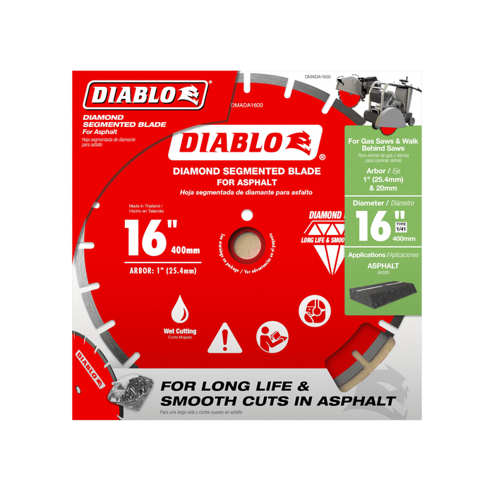 Diablo Tools DMADA1600 16" Diamond Segmented Blade for Asphalt - Edmondson Supply